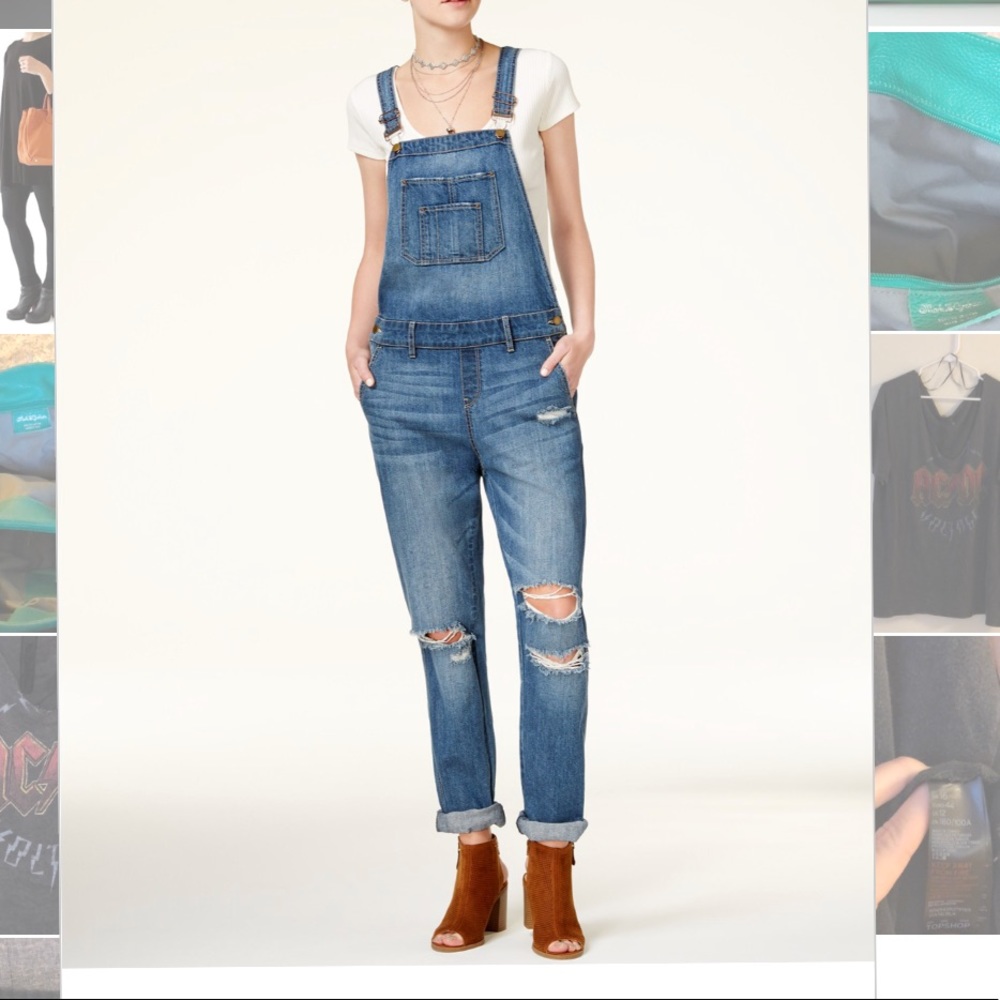 Brand new denim overall with tags